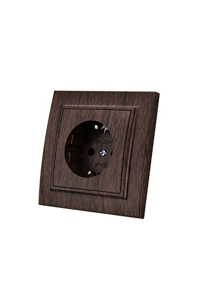 choice2 EU 1 Socket With Ground Wood Flame Retardant AC Paint Plastic Plugs S...