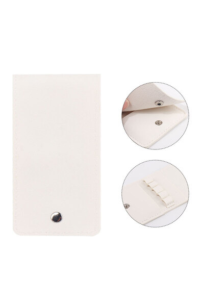 Choice1 مجموعة ملاقط بيضاء مع جلد ، حامل ملاقط لتطويل الرموش، حافظة تخزين احت...