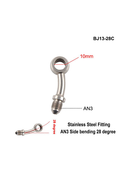 Choice15 خرطوم زيت الفرامل الهيدروليكي للدراجات النارية BJ13-28C AN3، وصلة با...