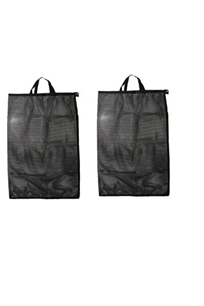 Choice حقيبة غسيل كبيرة جدًا سوداء اللون، قطعتان، مزودة برباط، لتخزين الملابس...