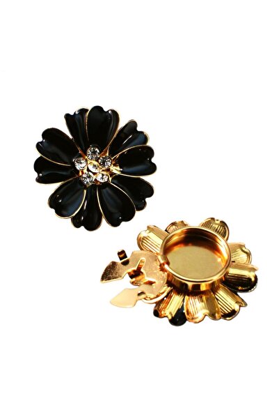 Choice1 Black Rhinestone Flower Button Covers Decoration for Jeans Dress Shir...