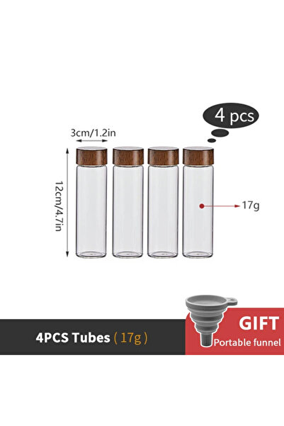 Choice7 4pcs Tubes 17g Coffee Beans Storage Container Tube Display Rack Tea B...