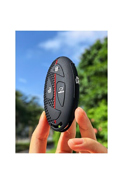 Choice4 3 plus 1 Buttons Silicone Car Key Case For Hyundai Kona Ev N-Line Tuc...