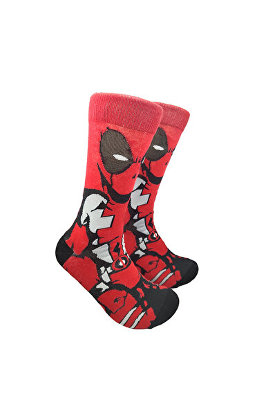 Choice5 One Size 003 Men Spider Man Mid Calf Sks Cartoon Iron Man Deadpool Hu...