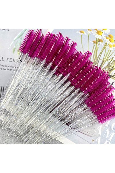 choice2 Rosered 50Pcs Makeup Brushes Disposable Crystal Eyebrow Brush Diamond...