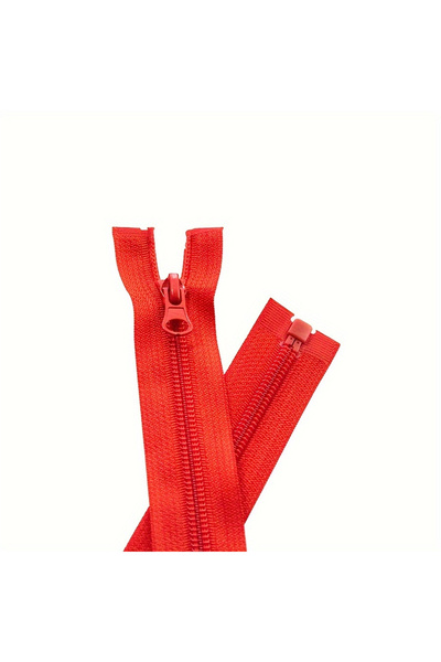 Choice34 70 سم، 5# أحمر - 5 قطع، 5# نايلون، سحاب مفتوح من الخلف، ملابس رياضية...