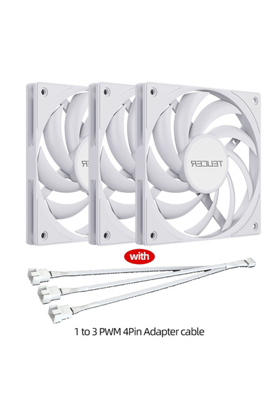 Choice1 NO RGB AS SHOW 3-Fan White TEUCER UT-12015 PC Case Fan 120mm Ultra-Th...