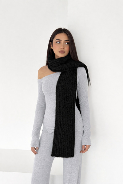 Noi Belis Soft Textured Thick Knitwear Scarf Aw25At0005