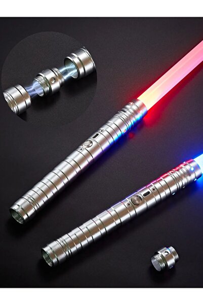 Choice3 Silver 2PCS RGB Metal Lightsaber Dueling Smooth Swing Sword Sabre De ...