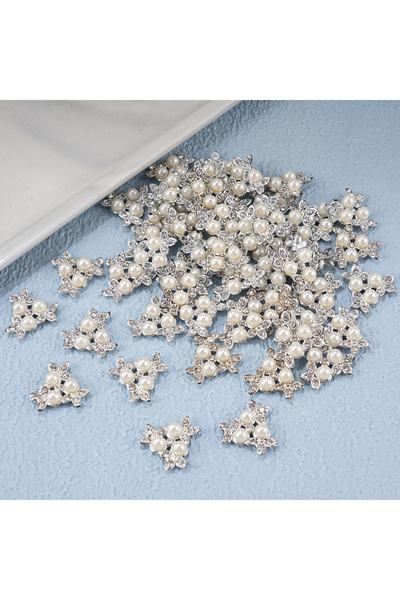 choice2 04 2025 New 2cm 50/57pcs with Diamond Pearl Flower, Imitation Diamond...