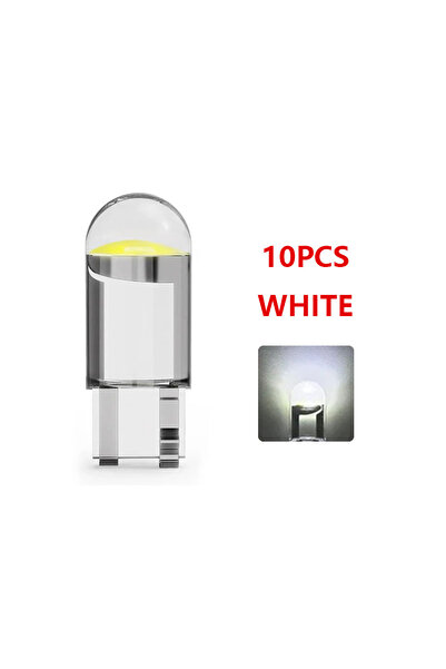 Choice1 White-10PCS 10pcs Car LED Bulb Signal Light T10 W5W 194 LED Bulbs COB...