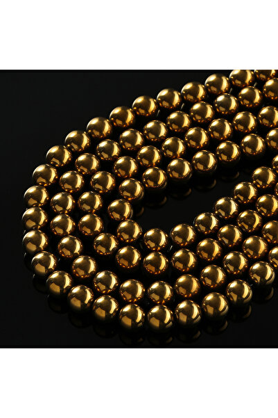 Choice1 10mm about 42pcs Gold 1 Strand 4/6/8/10mm Hematite Natural Stone Bead...