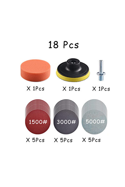 Choice5 18Pcs 1500-5000 15-65 Pcs Car Headlight Repair Restoration Kit 3 Inch...