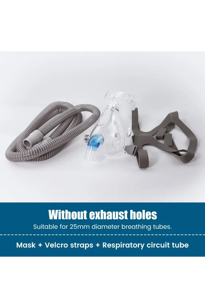 Choice قناع وجه كامل قابل للتعديل مع عصابة رأس أنبوبية زرقاء لجهاز التنفس CPA...