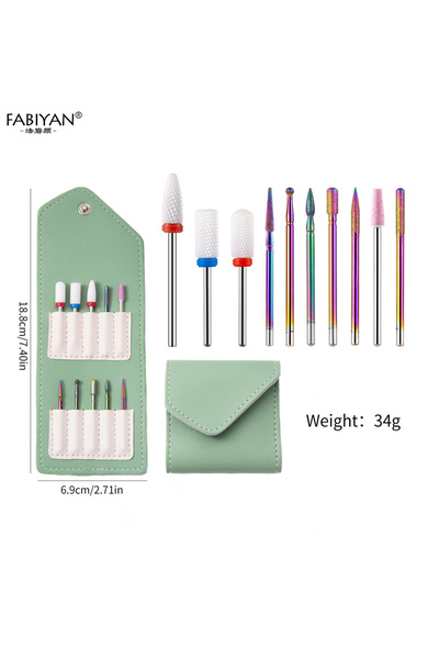 Choice1 Green Diamond Ceramic Nail Drill Bits Set Professional Electric Milli...