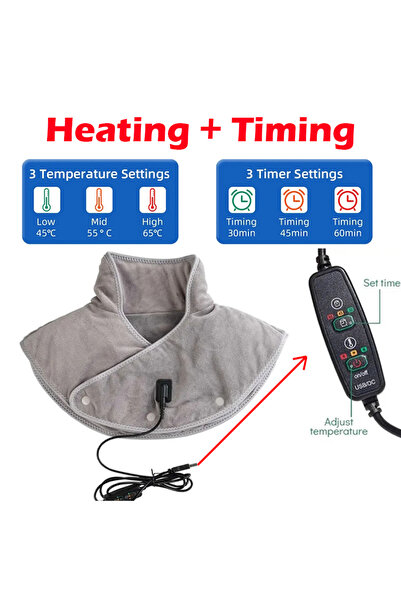 Choice جهاز تدليك كهربائي بالاهتزاز للرقبة والكتفين مع خاصية التسخين المؤقت ل...