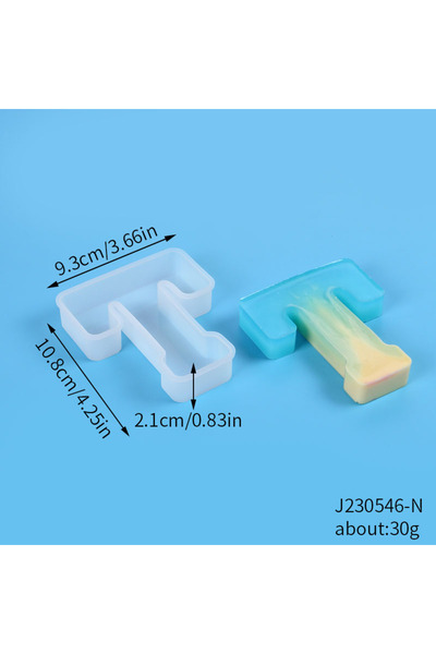 Choice6 T A to Z Large Letter Silicone Mold Capital Alphabet Epoxy Molds DIY ...