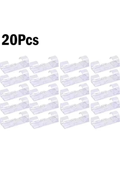 Choice8 20 مشبك كابل شفاف، منظم أسلاك، حامل أسلاك، إدارة الكابلات، منظم كابلا...