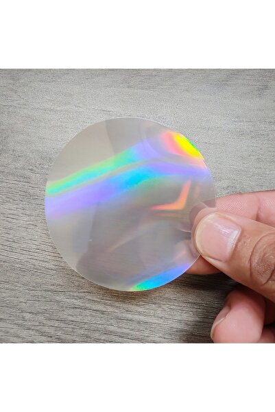 Choice5 100 قطعة من أغشية حماية الشارات الشفافة بنمط نجمة ليزرية، مقاس 58 مم.