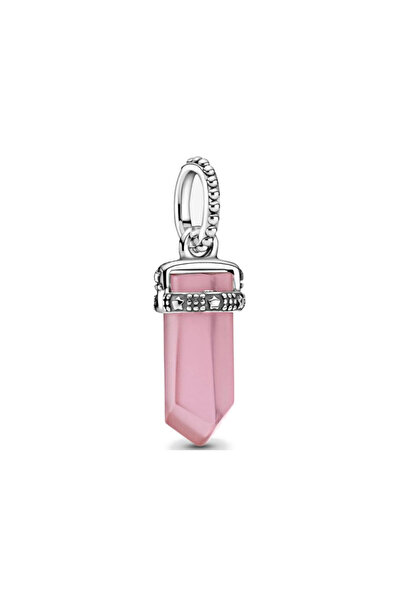 Choice8 B990 NEW 925 Silver European Pink Cake Bag Flower Heart Dress Pendant...