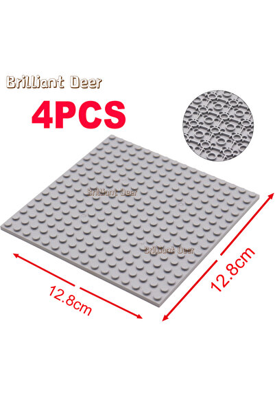 Choice5 4 قطع رمادية فاتحة، 4 قطع مزدوج الجوانب، 16×16 نقطة، قواعد بناء كلاسي...