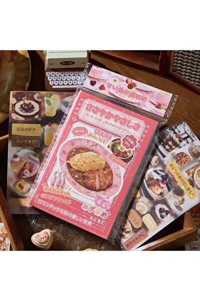 Choice4 2B 60 ورقة 30 ورقة كتاب ملصقات تقطيع الطعام الياباني اللطيف برسومات ا...