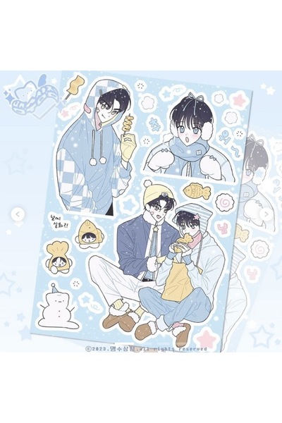 Choice4 03 Korean Cute Sweet Cool Cartoon Lovers Character Stickers Hand Acco...