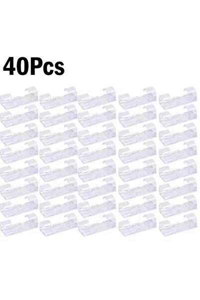 Choice5 40 مشبك كابل شفاف، منظم أسلاك، حامل أسلاك، إدارة الكابلات، منظم كابلا...