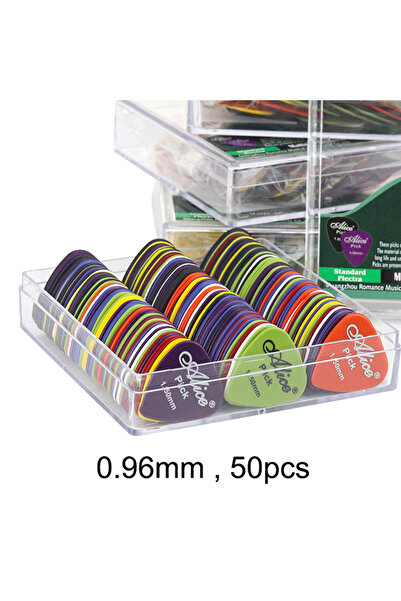 Choice 0.96mm 50 Pieces Guitar Picks Thicknesses 0.58/0.71/0.81/0.96/1.2/1.5m...