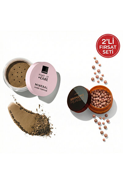 Make Up + Care Mineral Toz Pudra Fondöten - Deep ve Bronzlaştırıcı İnciler - Warm