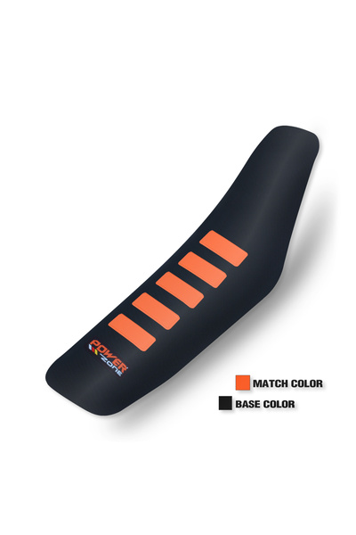 Choice15 Black Orange Seat Powerzone Rib Ribbed Gripper Seat Cover in Waterpr...