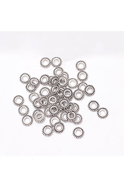 Choice13 024 50 قطعة من خرز الفواصل المعدنية المستديرة السائبة لصنع المجوهرات...