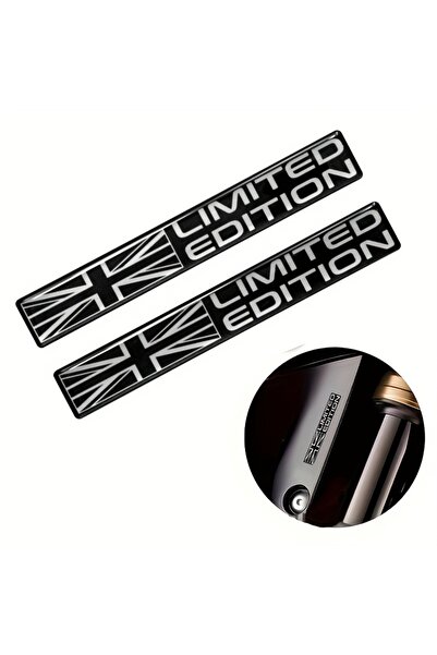Choice black 2pcs Union Jack Limited Edition UK GB Flag Car Stickers Emblem G...