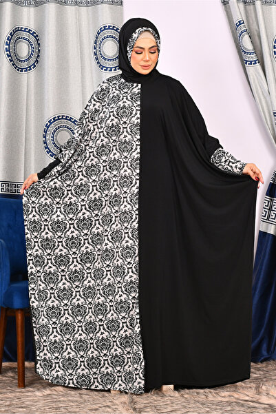 AsrymShop Luxurious, very wide, black, butter-soft cotton prayer robe