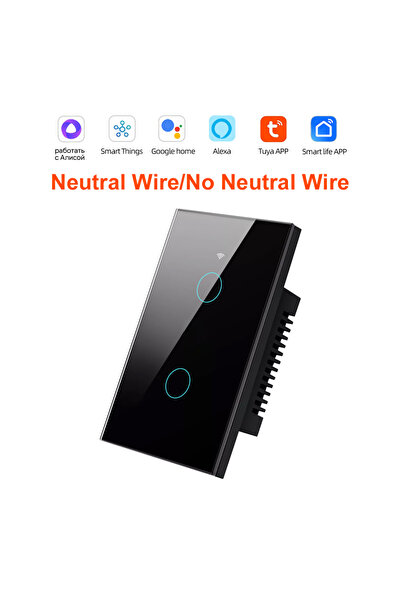 choice2 مفتاح إضاءة ذكي ثنائي الاتجاه يعمل باللمس بتقنية الواي فاي والبلوتوث،...