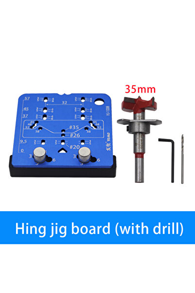 Choice3 طقم مفصلات 35 مم لأعمال النجارة، قالب حفر مفصلات 35 مم مع مثبت - دليل...