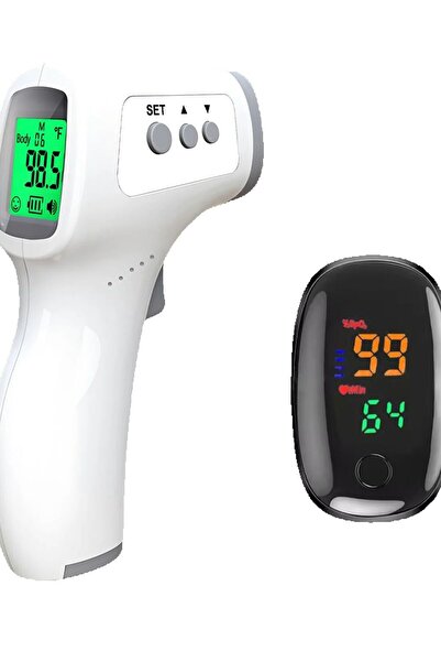 choice2 جهاز قياس حرارة الأذن بدون تلامس ومقياس أكسجين الإصبع، مناسب للرضع وا...