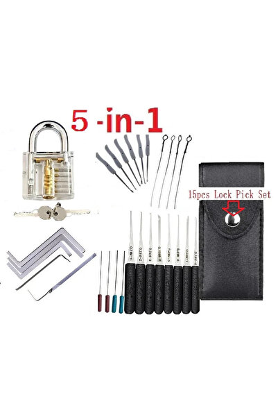 Choice1 5 in 1 Professional Stainless Steel Lk k Set with Broken Key Extracto...