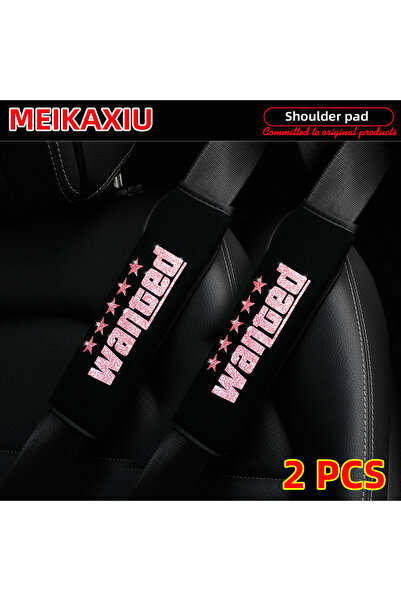 Choice7 غطاء كتف حزام مقعد السيارة من قماش مريح بتصميم جديد لامع باللون الورد...