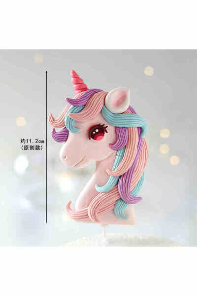 Choice6 1pcs Rainbow Unicorn Cake Decoration Birthday Cake Topper Girl Gifts ...