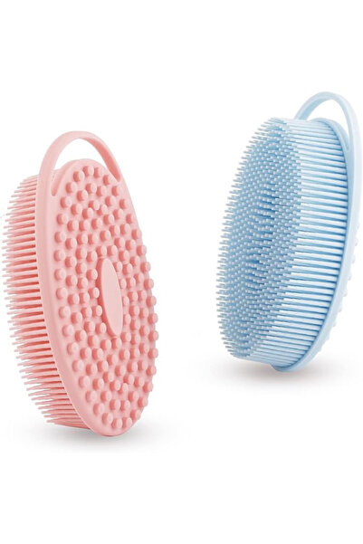 choice2 فرشاة استحمام سيليكونية مزدوج الجوانب معقوفة، قطعتان أو نصف قطعة، فرش...