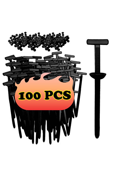 Choice4 100 PCS Self-Lked Nylon Cable Tie Push Clips Wire Tie Released Zip St...