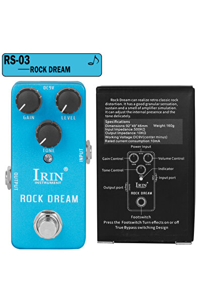 Choice11 دواسة تأثيرات جيتار كهربائي ROCK DREAM IRIN بتقنية True Bypass، تتضم...