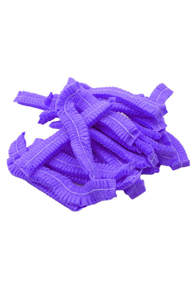 choice2 Purple 100pcs/Pack Disposable Bathing Cap Hair Head Covers Net Bouffa...