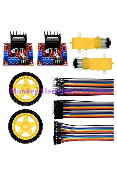Choice5 محركان بدون صندوق، وحدة L298N، محركات، عجلات، خط دوبونت، L298N + محرك...