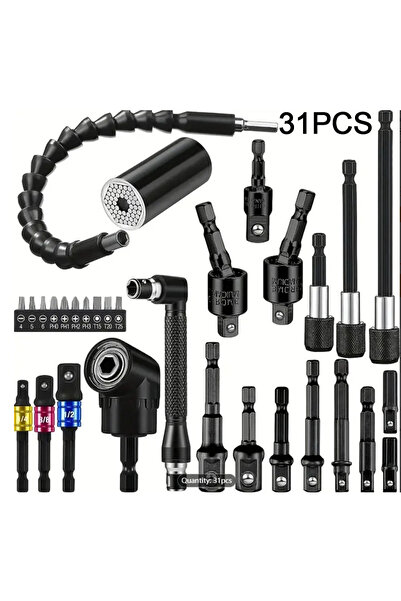 Choice 31PCS 31 Flexible Drill Bit Extension Rotatable Sket Adapter Hex Shank...