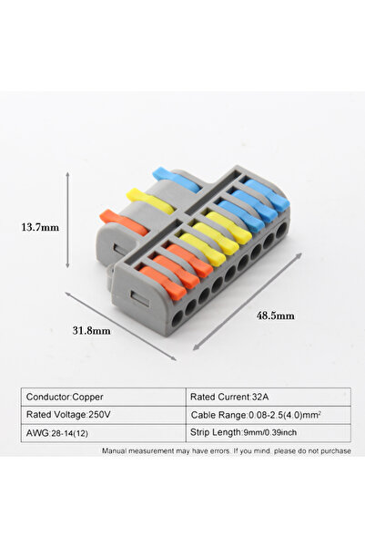 Choice36 10 قطع DF-93 10/50/100 قطعة موصل طرفي سلك كهربائي أسود سريع التوصيل ...
