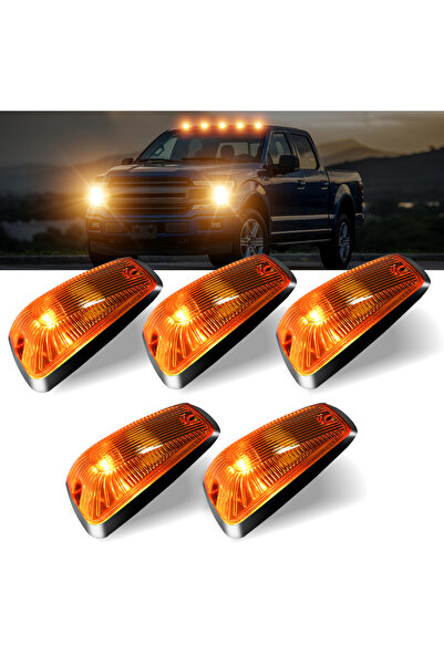 Choice1 غطاء إضاءة سقف كابينة شيفروليه/جي إم سي، 5 قطع، بلون كهرماني/أبيض/مدخ...