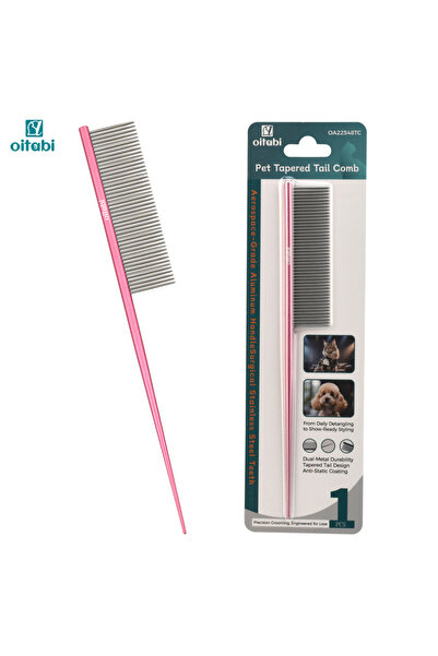 Choice4 مشط أويتابي ديلوكس الوردي لفك تشابك شعر الحيوانات الأليفة المتشابك، ل...