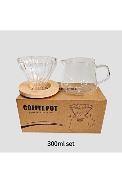 Choice3 300ml set Punana 600ml Pour Over Coffee Maker Set Glass Carafe Coffee...